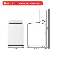 LG - 5.0 Cu. Ft. High-Efficiency Smart Top Load Washer with Easy Unload - Alpine White - Left View