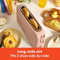 Bella - Fits-anywhere Kitchenware: 2-Slice Slim Toaster - Blossom - Left View