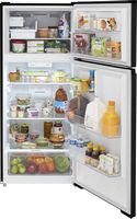 Frigidaire - 16.0 Cu. Ft. Top Freezer Refrigerator - Black - Left View