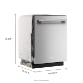 KitchenAid - 24 inch Third Level Jet Rack Dishwasher with 40+ Total Wash Jets 41 dBA - Stainless ... - Left View