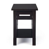 Simpli Home - Kitchener Narrow Side Table - Hickory Brown - Left View