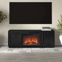 Camden&Wells - Cove Log Fireplace TV Stand for Most TVs up to 75