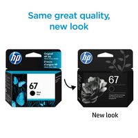 HP - 67 Standard Capacity Ink Cartridge - Black - Left View