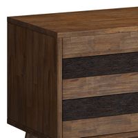 Simpli Home - Clarkson SOLID ACACIA WOOD Low TV Stand in Rustic Natural Aged Brown For TVs up to ... - Left View