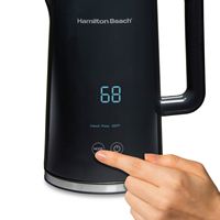 Hamilton Beach - Cool-Touch Digital 1.7 Liter Kettle - Black - Left View