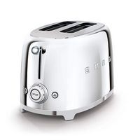 SMEG TSF01 2-Slice Wide-Slot Toaster - Stainless Steel - Left View