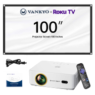 Vankyo - Leisure 570RB Native Full HD 1080P Wireless Roku TV Smart Single LCD Mini Projector, Scr... - Left View