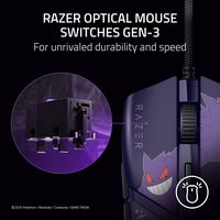 Razer - Cobra Lightweight Optical Gaming Mouse with Chroma RGB Lighting - Wired - Pokémon Gengar ... - Left View