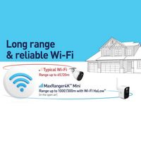 Swann - MaxRanger 4K Mini Security System 2 Wireless IP Security Cameras, Night Vision, Thermal M... - Left View