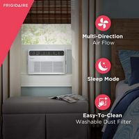 Frigidaire - 250 Sq. Ft. 6,000 BTU Smart Window Air Conditioner - White - Left View