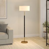 Camden&Wells - Letta Floor Lamp - Obsidian/Brass - Left View