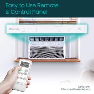 Hisense - 350 sq. ft. 8,000 BTU Smart Window Inverter Air Conditioner with Wi-fi and Remote Contr... - Left View