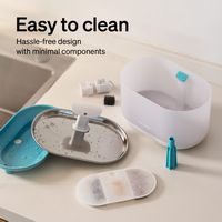 PETLIBRO - Capsule Stainless Steel 2.1L Cat and Dog Drinking Fountain with Two Flow Modes - White - Left View