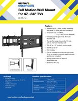 Best Buy essentials™ - Full Motion TV Wall Mount for 47–84