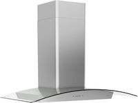 Zephyr - 30 inches - Convertible - Wall Range Hood - Stainless Steel + Glass - Left View