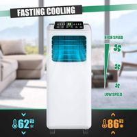 Costway 5500 BTU 3-in-1 Portable Air Conditioner Cools up to 250 sq. ft w/Built-in Dehumidifier a... - Left View