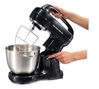 Hamilton Beach - 63394 Stand Mixer - Black - Left View