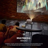 Kodak - FLIK X10  Full HD Multimedia Projector Kit, 1080p Portable Home Theater Bundle with 100” ... - Left View