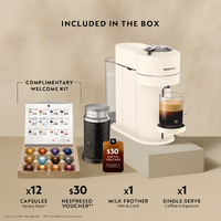 Nespresso - Vertuo Next Premium Coffee and Espresso Maker by Breville with Aeroccino Milk Frother... - Left View
