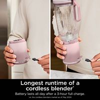 Ninja - Blast™ Max Portable Blender with 22oz Twist & Go Vessel - Dusty Pink - Left View