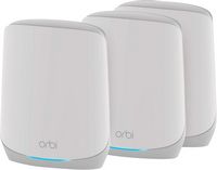 NETGEAR - Orbi 660 Series AX3800 Tri-Band Mesh Wi-Fi 6 System (3-pack) - White - White - Left View