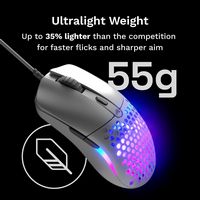 Glorious - Model O Eternal Lightweight Wired Optical Gaming Mouse with Dual-Zone RGB Lighting - W... - Left View