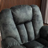 Bestier - Set of 2 40.6 in. W Oversize Power Lift Recliner Chair with Massage and Heating - Gray - Left View