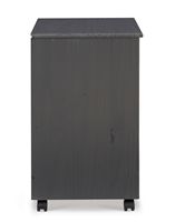 Linon Home Décor - Monte Wide Six-Drawer Rolling Storage Cart - Gray - Left View