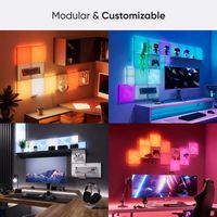 Nanoleaf - Blocks Combo Smarter Kit - Smart LED Wall Light Panels - Multicolor - Left View