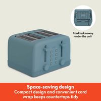 Bella - 4-Slice Toaster - Surf - Left View