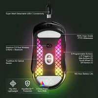 SteelSeries - Aerox 5 Ultra Lightweight Honeycomb Water Resistant Wireless RGB Optical Gaming Mou... - Left View