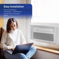 Friedrich - 8,000 BTU 350 Sq Ft Inverter Window Air Conditioner - White - Left View
