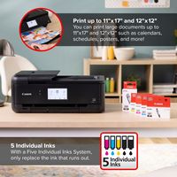 Canon - PIXMA TS9520a Wireless All-In-One Inkjet Printer - Black - Left View