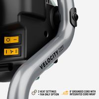 Vornado - VELOCITY HD 1500 Watt Indoor Electric Fan Space Heater with Heavy Duty Base - Green - Left View