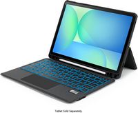 SaharaCase - ProTouch Slim Keyboard Case with Track Pad for Samsung Galaxy Tab S10 FE+ - Black - Left View