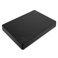 Seagate - 1TB External USB 3.0 Portable Hard Drive with Rescue Data Recovery Services - Black - Left View