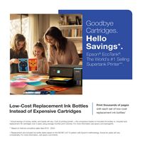 Epson - EcoTank ET-2980 Wireless All-in-One Color Supertank Inkjet Printer - Black - Left View