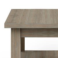 Simpli Home - Warm Shaker SOLID WOOD 14 inch Wide Rectangle Transitional Narrow Side Table in - D... - Left View