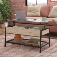 Sauder - Market Commons Lift Top Coffee Table 3a - Prime Oak - Left View