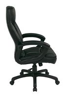 Office Star Products - High-Back Eco Leather Executive Chair - Black - Left View