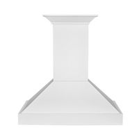 ZLINE - 30 inches - Convertible & Recirculating - Wall Range Hood - Bright White - Left View