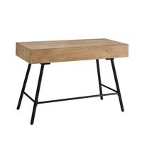 Linon Home Décor - Conners Contemporary 3-Drawer Desk - Natural - Left View