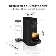 Nespresso - VertuoPlus Coffee & Espresso Single-Serve Machine, 120V - Black Matte - Left View