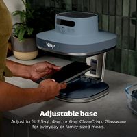 Ninja - Crispi Pro 6-in-1 Countertop Glass Air Fryer - Cyberspace - Left View