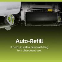 2 Pack Trash Bag Box for Furbulous Cat Litter Box, 20-Time Automatic Packing Sealing Refilling Ec... - Left View