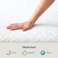 Lucid Comfort Collection - 10-inch Plush Memory Foam Mattress - Twin XL - White - Left View
