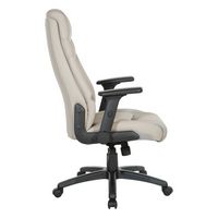 Office Star Products - Exec Bonded Leather Office Chair - Taupe - Left View