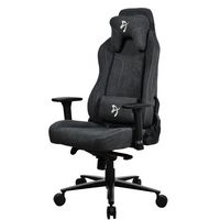 Arozzi - Vernazza Premium Soft Fabric Ergonomic Office/Gaming Chair - Dark Grey - Left View