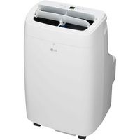 LG - 300 Sq. Ft. Smart Portable Air Conditioner 7,300 BTU - White - Left View