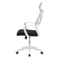 CorLiving - Workspace Mesh Back Office Chair - Teal and Black - Left View